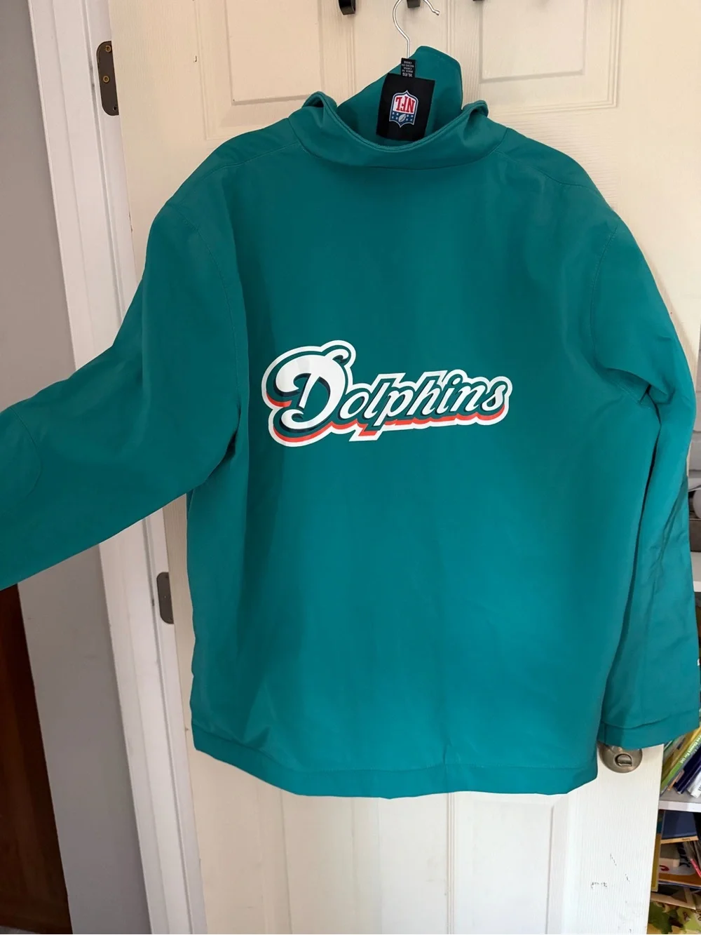 Men’s Teal Softshell Jacket with Orange Trim